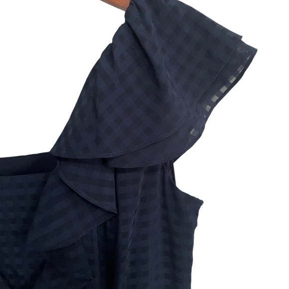 NWT Donna Karan Fit & Flare Checkered dress blue - Picture 9 of 13